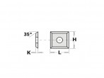 CMT 790.105.03 reversible knife 10.5x10.5x1.5