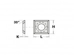 CMT 790.140.00 reversible knife 14x14x2mm