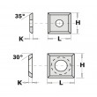 CMT 790.120.00 Maināmais asmenis 12x12x1,5